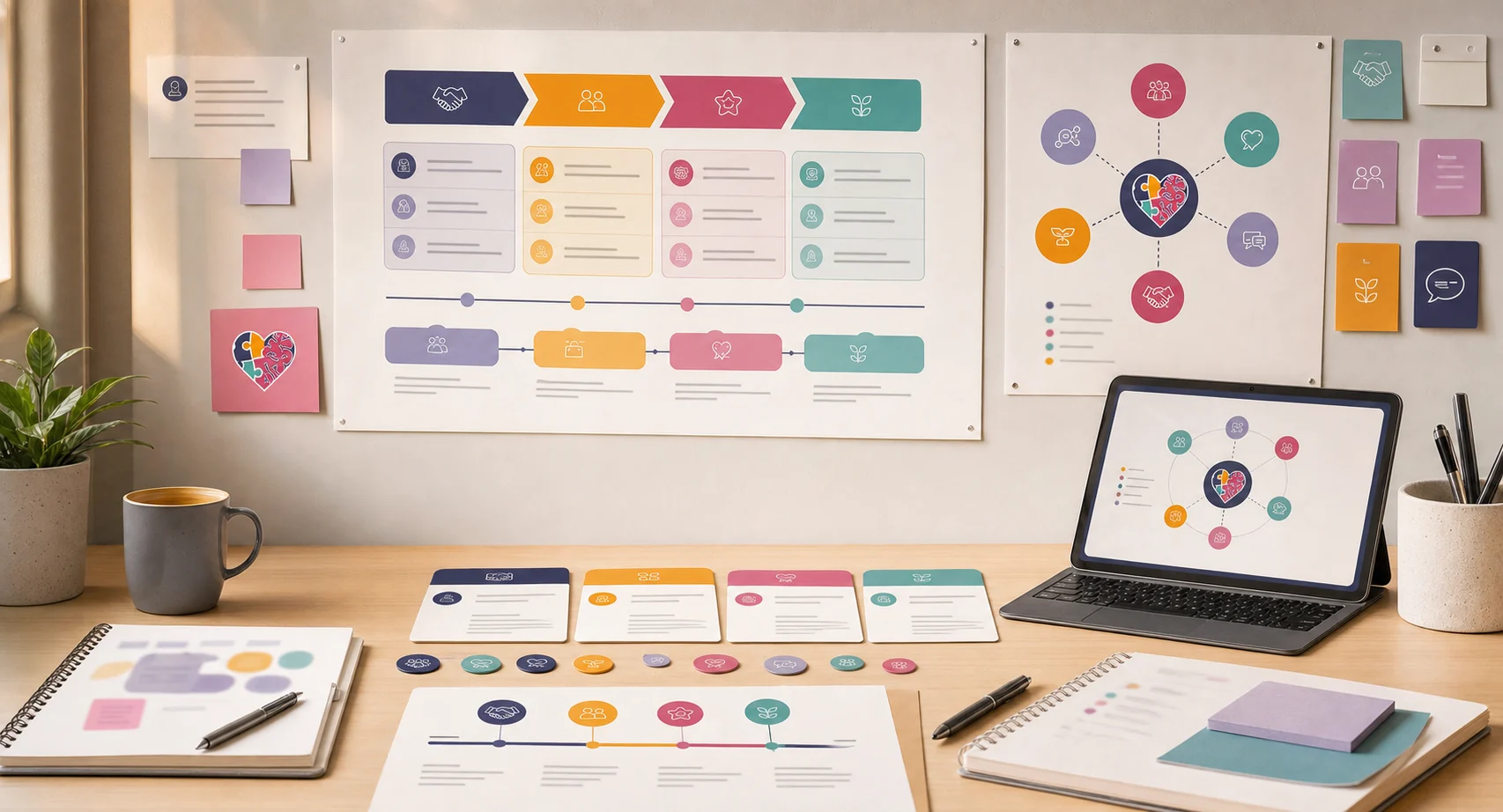 Visualización referencial de alianzas y roadmap estratégico de Gaby Psicoeduca